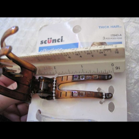 3 Scunci Thick Hair Hidden Hinge Secure Hold Jaw Claw Clips Glossy Frosted Matte - Picture 4 of 16